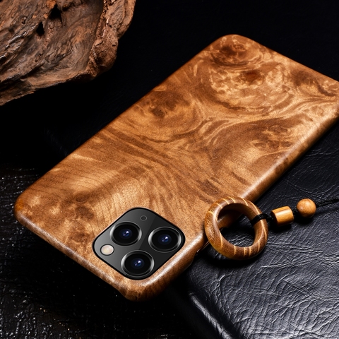 Wooden Case for iPhone 12 Pro Max Mini 11 SE 2022 XS Max XS X XR 7 8 Plus Cases 100% Natural Real Wood Bamboo Hard Slim Cover ► Photo 1/6