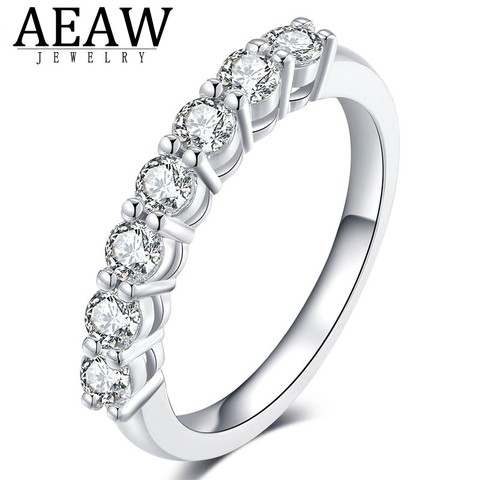 0.7ctw 3mm DF Round Cut Engagement&Wedding Moissanite Lab Grown Diamond Band Ring Sterling Silver for Women ► Photo 1/5