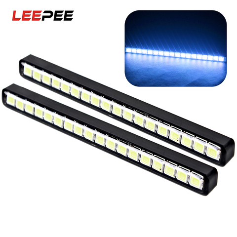 LEEPEE Waterproof Car daytime LED light  Auto Daylight Car Styling DRL 18 LEDs Car Daytime Running Lights ► Photo 1/6
