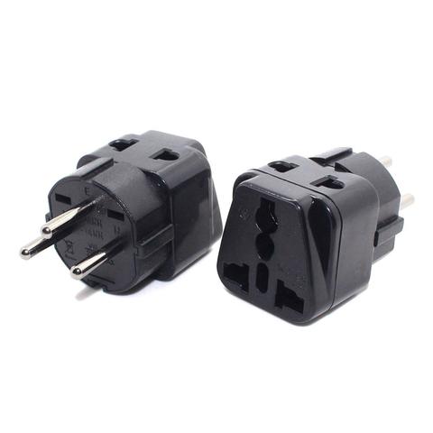 ISRAEL Travel Adapter 2 Way Outlet Power Plug Change AU/ US/EU/UK to Israeli 3 Pin Grounded Plug Adaptor WT 10A 250V ► Photo 1/4