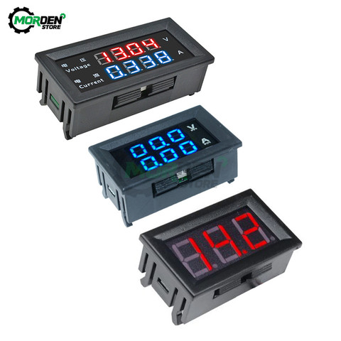 Mini Digital Voltmeter Ammeter DC 0-200V 10A Panel Amp Volt Voltage Current Meter Detector Tester Dual LED Display Gauge ► Photo 1/6