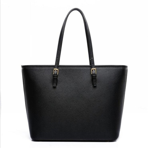 Big Bag 2022 fashion women pu leather handbag brief shoulder bag black white large capacity luxury tote shopper bag designer ► Photo 1/6