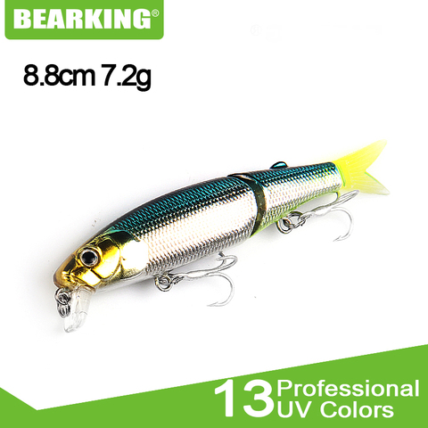 Bearking brand 5PCS Minnow Fishing Lure Laser Hard Artificial Bait 3D Eyes 8.8cm 7.2g Fishing Wobblers Crankbait Minnows						 ► Photo 1/6