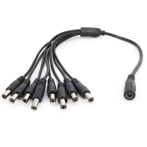 12V DC Power Splitter 4 Way 8 Way Power Splitter Cable 1 Male to 2 Dual Female Cord for CCTV Camera 3.0-4.5mm Power Cable ► Photo 1/3