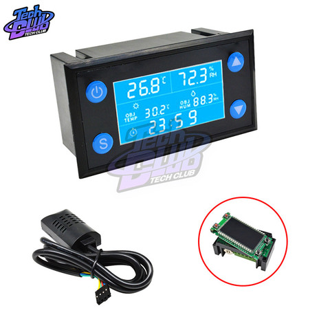 W1212 Digital Thermostat Humidity Controller Incubator Temperature Humidity Control Switch Hygrometer AC 220V With SHT20 Sensor ► Photo 1/6