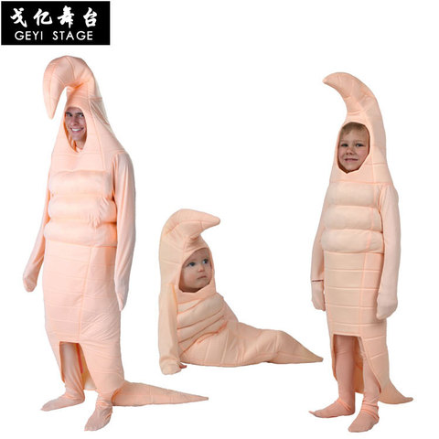 Halloween Children's Day School Stage Performance Parent-child Costume Adult Toddler Good Worm Earthworm Doll Costume ► Photo 1/4