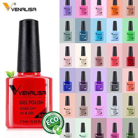 Venalisa 7.5ml Nail Gel Polish 60 Colors Free Shipping Top Sell For Nail Art Manicure Top Coat Soak Off Enamel UV Gel Varnish ► Photo 1/6