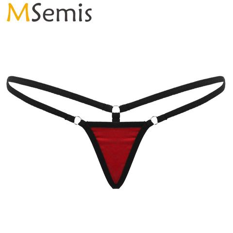 MSemis Women Underwear Erotic Micro Mini Lingerie Super Low Rise T-Back G-String Thong Bikini Briefs Sexy Hot Panties Underpant ► Photo 1/6