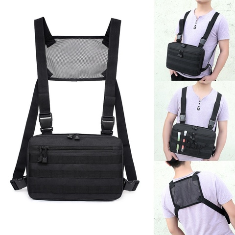 Hip Hop Military Tactical Chest Bag Backpacks Men Adjustable Multi-Functional Molle Tool Pouch Shoulder Bag Tactical Vest Bag ► Photo 1/6