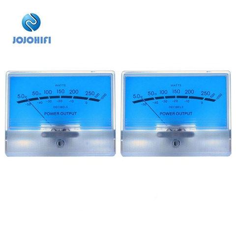 One Pair 2pcs Classic McIntosh Water Lake Blue Figure VU Meter Head Table DB Table Audio Power Amplifier With Backlight ► Photo 1/6