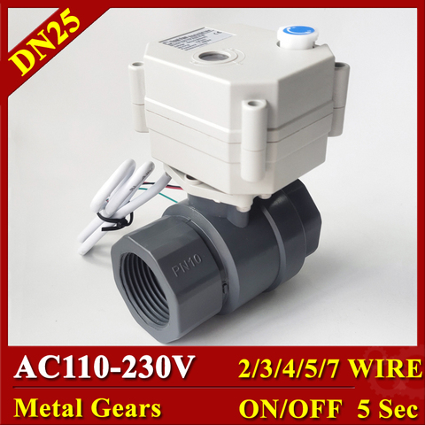 AC220V PVC Full bore Electric actuated valve 1