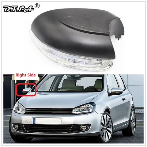 Right Passenger Side For VW Golf 6 A6 MK6 GTD  R20 2009 2010 2011 2012 2013 Rear Mirror LED Turn Signal Indicator Light Lamp ► Photo 1/6