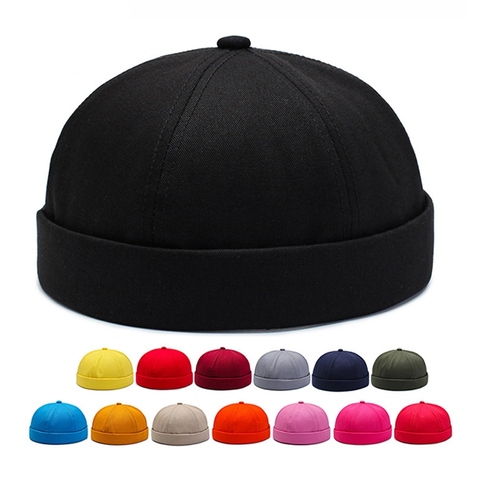 Portable Adjustable Unisex Bennie Hat Practical Outdoor Hiking Fishing Sports Hats Fashion Solid Color Hip Hop Hat Skullcap ► Photo 1/6