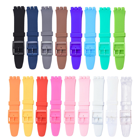 12mm 16mm 17mm 19mm 20mm Silicone Replacement Watchband for Swatch Sport Rubber Women Colorful Band Strap Bracelet Accessories ► Photo 1/6