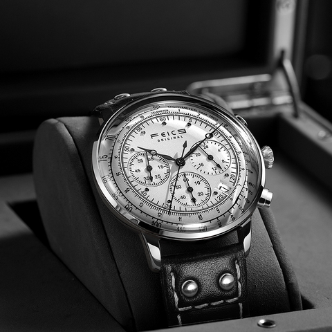 FEICE 2022 New Design Fashion Chronograph Watch Men's Quartz Stopwatch Waterproof Casual Sport  Wrist Watches FS303 ► Photo 1/6
