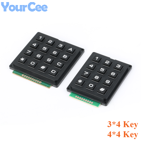 Matrix Switch Keyboard 3*4 4*4 4x4 3x4 12 16 Keys Keypad Array Module ABS Plastic Keys Button Membrane Switch DIY for Arduino ► Photo 1/5