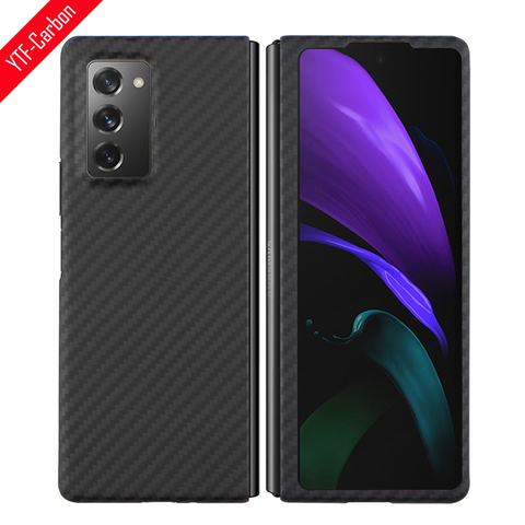 YTF-carbon real carbon fiber cover For Samsung Galaxy Z Fold 2 Case Aramid fiber cases SM F916B SM F916N Z Fold 2 5G Phone shell ► Photo 1/6