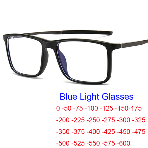Men Myopia Blue Light Glasses Filter Computer Eyes Husband Prescription Short Sighted Eyeglasses Sleeping Better Vision Minus 1 ► Photo 1/6