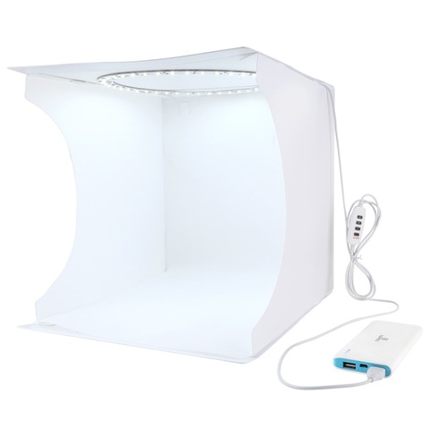 PULUZ 31*31cm lightbox Mini Foldable Photo Studio Box Photography LED 30cm Lightbox Studio Shooting Tent kit 6 Color Backdrops ► Photo 1/6