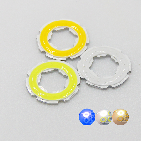 12V DC small annular cob led light source 2W angel eye 30mm warm cold white blue cob chip for DIY ► Photo 1/6