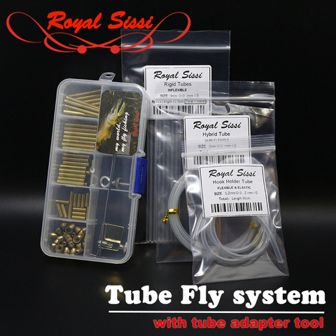 Royal Sissi tube fly tying tool&materials combo universal tube fly method include fly tube adaptor tool&fly tying tubes&conehead ► Photo 1/6