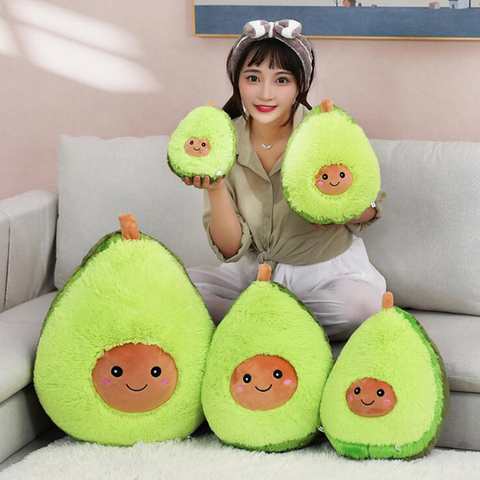 Hot Avocado Stuffed Plush Toy Filled Comfort Doll Soft Sofa Cushion Cartoon Fruit Pillow Birthday Christmas Girl Children Gifts ► Photo 1/6