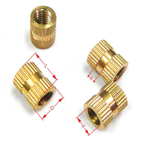 100pcs/lot Through hole brass insert nut injection molding knurled nuts thread M3 ► Photo 1/1