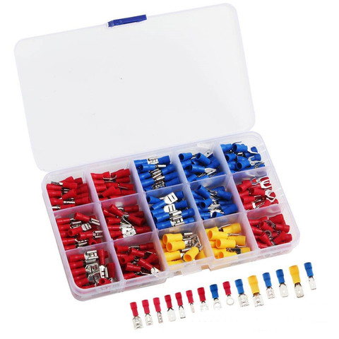 280pcs/set Cable Lugs Assortment Kit Wire Flat Female and Male Insulated Electric Wire Cable Connectors Crimp Terminals Set Kit ► Photo 1/6