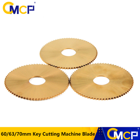 1pc 60/63/70mm 72T/80T Key Cutting Machine Cutter Titanium Coated HSS Circular Saw Blade For Cutting Keys Key Machine Parts ► Photo 1/6