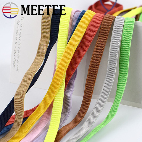 5M 10mm Nylon Sewing Elastic Band Soft Skin Rubber Bands Underwear Pants Decorative Elastic Webbing Ribbon Bias Binding Tapes ► Photo 1/6