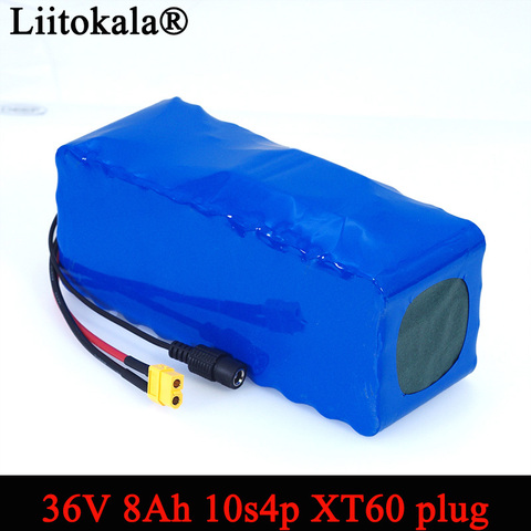 Liitokala 36V 8Ah 10S4P 18650 Rechargeable battery pack ,modified Bicycles,electric vehicle 42v Protection with BMS backup power ► Photo 1/1