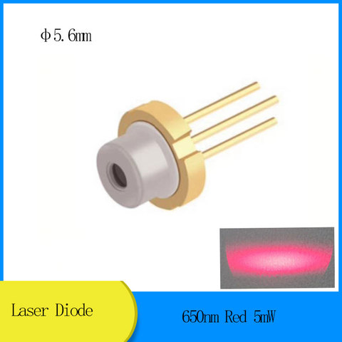 Low Power 650nm Red 5mW D5.6mm Laser Diode N type with PD feeback ► Photo 1/1