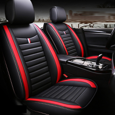 Pu Leather Car Seat Cushion Not Moves Universal Auto Accessories Covers Black/Red Non-Slide General  For Lada Vesta E1 X30 ► Photo 1/3