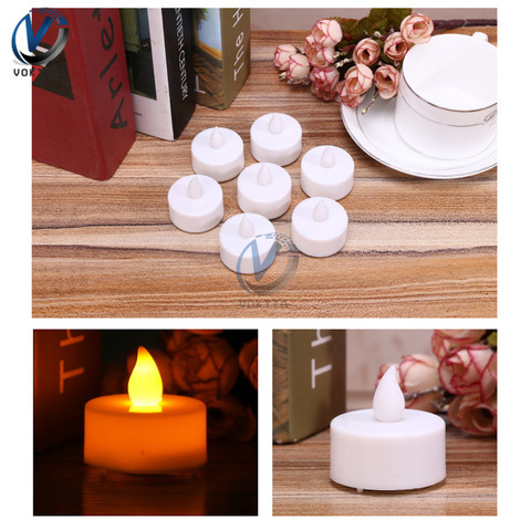 Creative Flameless LED Candle Multicolor Lamp Simulation Color Flame Flashing Tea Light Home Wedding Birthday Party Decoration ► Photo 1/6