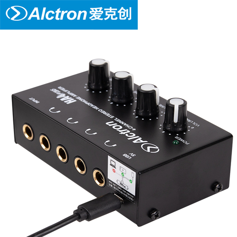 New Updated version Alctron HA4 plus 4 way headphone amplifier from USB interface power supply for studio, stage performance ► Photo 1/5