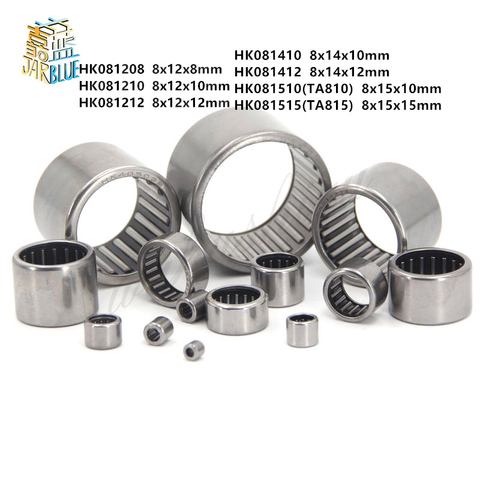 2-10Pcs  HK0808 HK0810 HK0812 HK081410 HK081412  Drwan Cup Caged Needle Roller Bearings With Open End 8*12*08 8*12*10 8*12*12 mm ► Photo 1/2