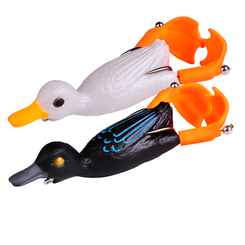 YUCONG 1PC Propeller Flipper Duck Fishing Lure 9cm-11.5g Duckling Soft Bait Bass Rubber Lure Silicone Ducking Bait Topwater Isca ► Photo 1/5