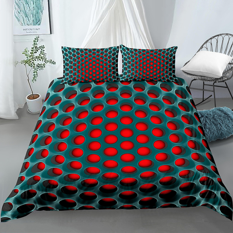 New Fashion 3D Dense Hole Pattern 2/3Pcs Duvet Cover Set  3D Duvet Cover with Pillow Case 3D Bedding Sets ► Photo 1/6