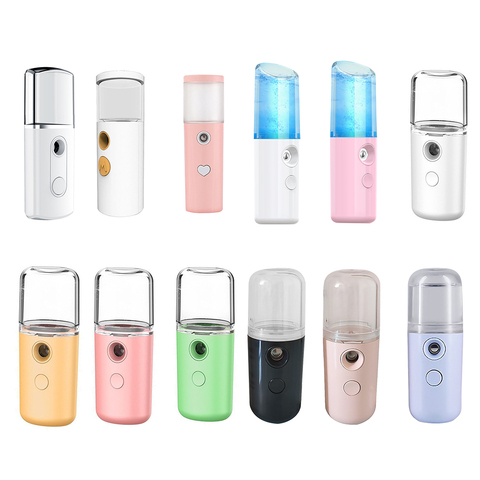 30ml Mini Nano Facial Sprayer USB Nebulizer Face Steamer Humidifier Beauty Skin Care Tools Home Liquid Air Fresheners Dropship ► Photo 1/6