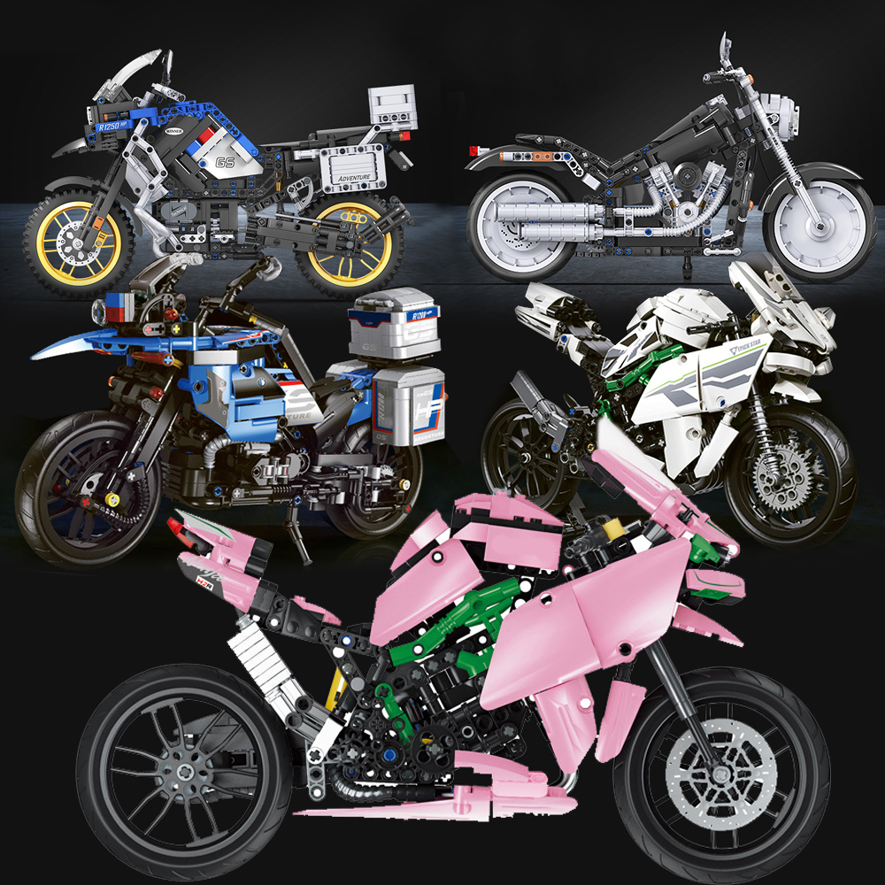 Technic motorbike ideas moto sets Building Blocks Kits Bricks