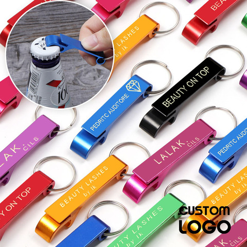 Beer Bottle Opener Protable Wedding Party Favor Gift Free Laser Engrave Logo Customized Keychain Bar Tool Drink Opener Brewery ► Photo 1/6