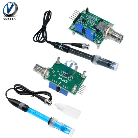 Liquid PH Value Detection Regulator Sensor Module Monitoring Control Board Meter Tester + BNC PH 0-14 Electrode Probe Controller ► Photo 1/6