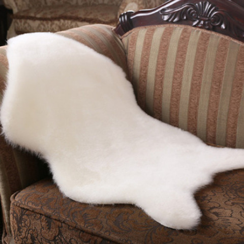 Sheepskin Rug Mat Carpet Pad Anti-Slip Chair Sofa Cover For Bedroom Home Decor Rugs for Bedroom Faux Fur Rug 40x60cm ► Photo 1/6