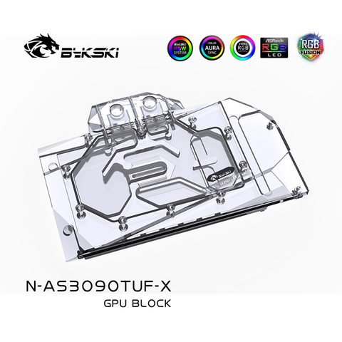 Bykski Water Block use for ASUS TUF RTX 3090 /3080 GAMING GPU Card / Full Cover Copper Video Card Radiator Block /A-RGB / RGB ► Photo 1/6
