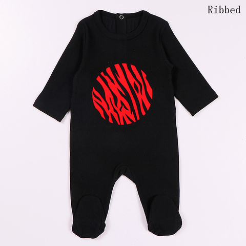 Baby romper pyjamas kids clothes long sleeves children clothing heart star baby overalls Ribbed boy girls clothes footies romper ► Photo 1/6