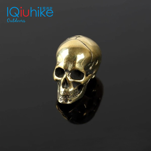 New Brass Skull Knife Beads Umbrella Rope Bead Outdoor Vintage Skull Paracord Beads Paracord Bracelet Accessories Charms Skull ► Photo 1/4