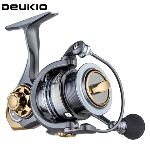 DEUKIO Fishing Reel Max Drag HS2000 HS3000 HS5000 7.1:1 High Speed Metal Spool CNC Handle Spinning Reel Saltwater Reel Carp ► Photo 1/6