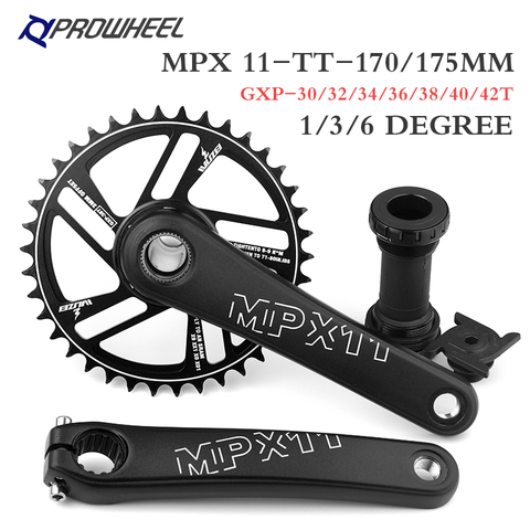 Prowheel MTB Crankset 170/175mm Bicycle Chainring 30/32/34/36/38/40/42T GXP Sprocket 1/3/6 Offset Bike Parts for SHIMANO SRAM ► Photo 1/6