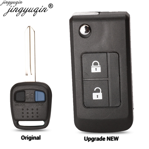 Jingyuqin 2 Button Flip Remote Car Key Shell Replacement for Nissan Bluebird Key Case Cover ► Photo 1/5