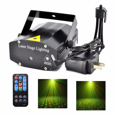 For Disco DJ Home Party Xmas Stage Effect Luces Lighting Portable Remote Laser Projector Lights Lamp Green RG Galaxy Starshine ► Photo 1/6